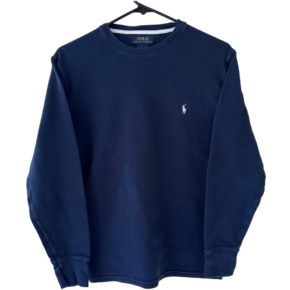 Polo Ralph Lauren Women Sweatshirt Long Sleeve Tee Cotton Blue Size S